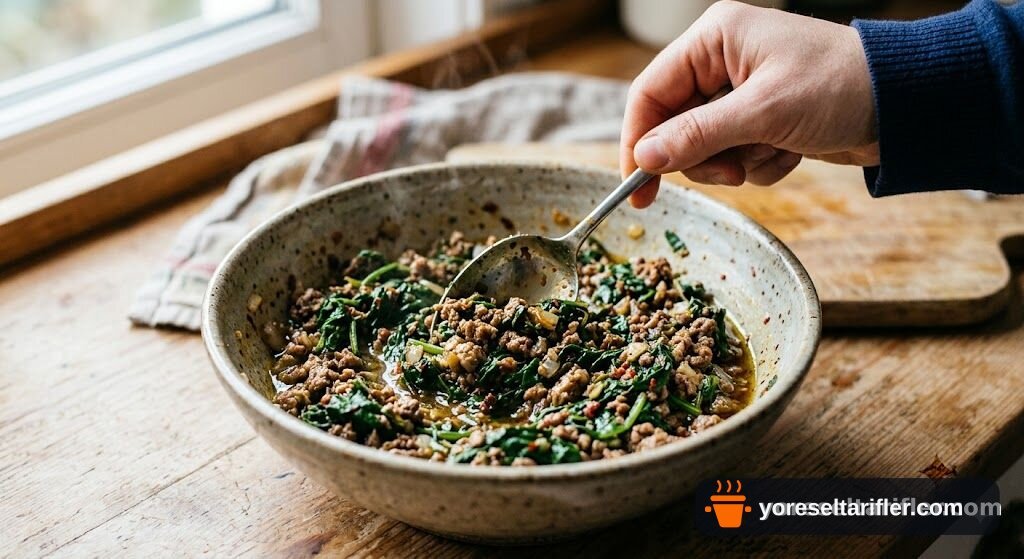 Kıymalı Ispanaklı Milföy Böreği Tarifi — Adım 6