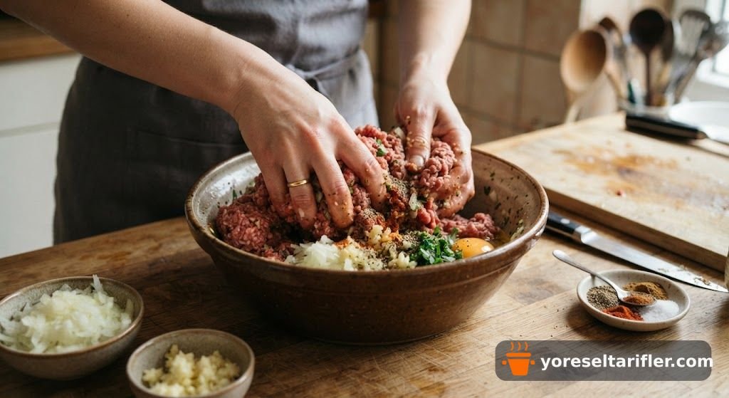 Kıymalı İsveç Köftesi Soslu Tarifi — Adım 1