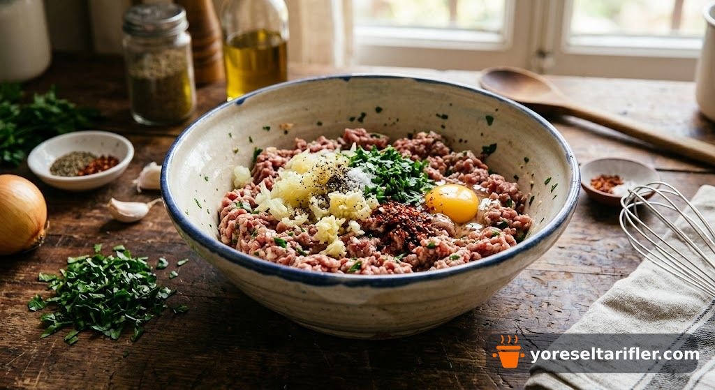 Kıymalı Kuzu Ekmekli Hamburger Tarifi — Adım 1