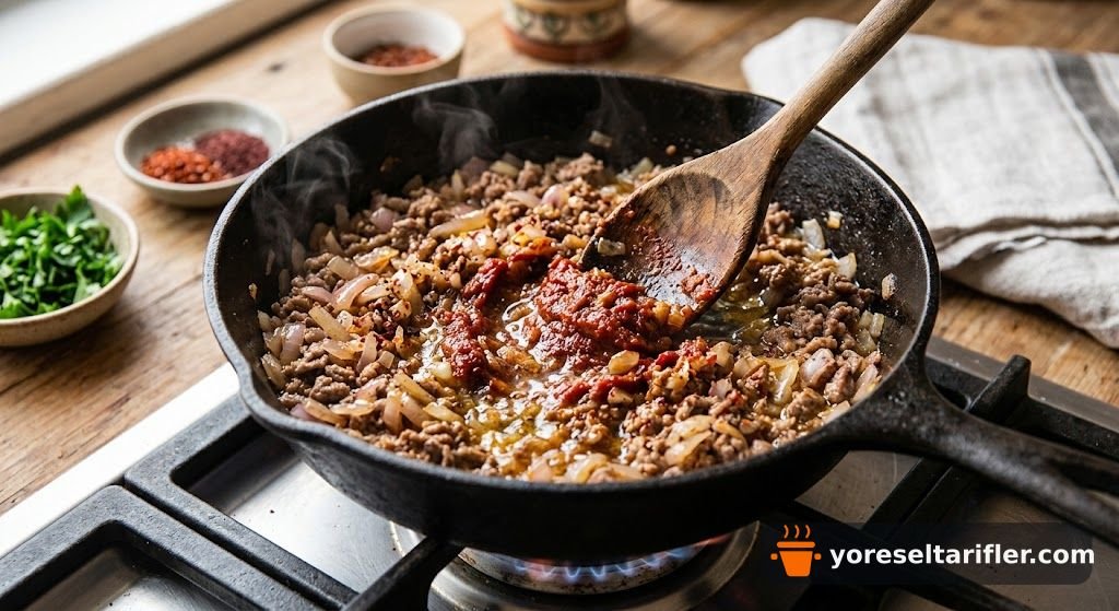 Kıymalı Lavaş Dürüm Tarifi — Adım 3