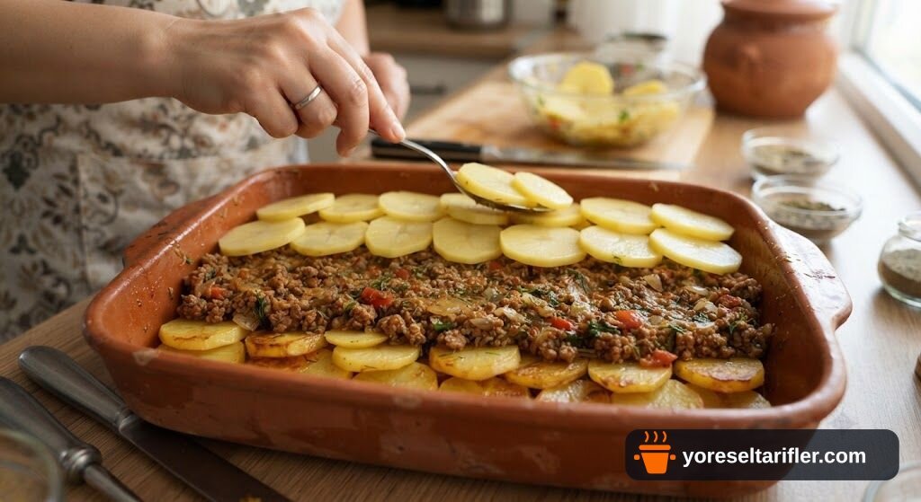 Kıymalı Patates Oturtma Tarifi — Adım 6