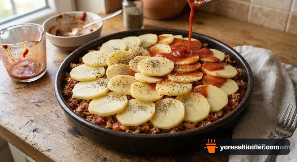 Kıymalı Patates Oturtma Tarifi — Adım 7