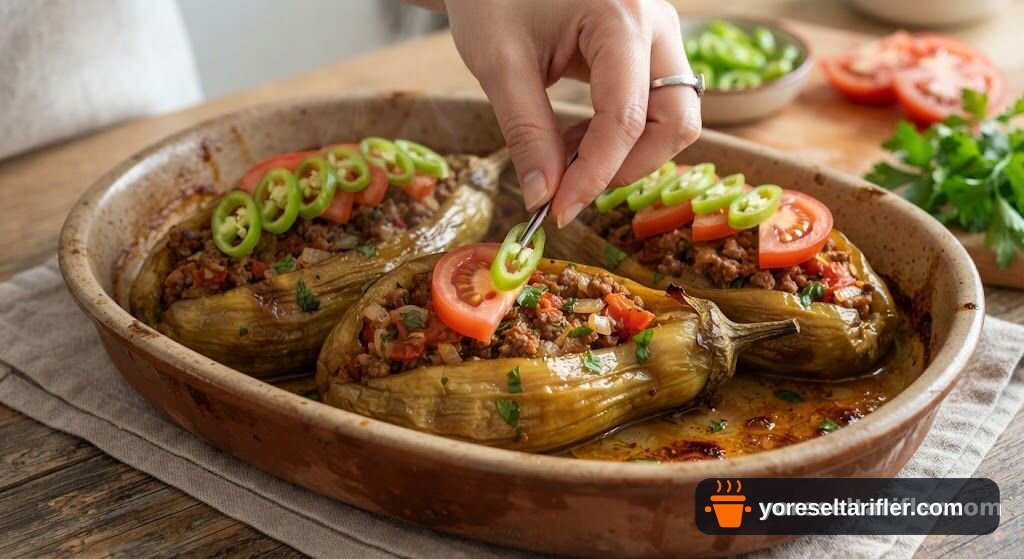 Kıymalı Zeytinyağlı Karnıyarık Tarifi — Adım 8