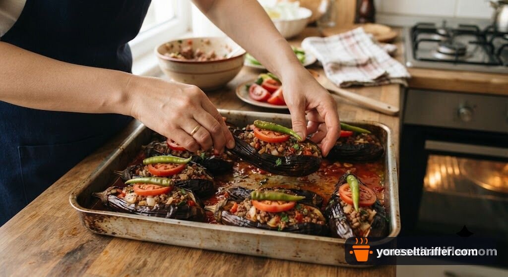 Kıymalı Zeytinyağlı Karnıyarık Tarifi — Adım 9