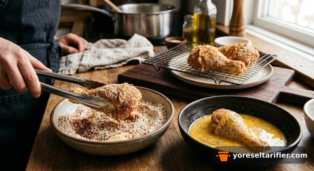 Kızartma Yöntemiyle Hazırlanmış Çıtır Tavuk But Tarifi — Adım 3
