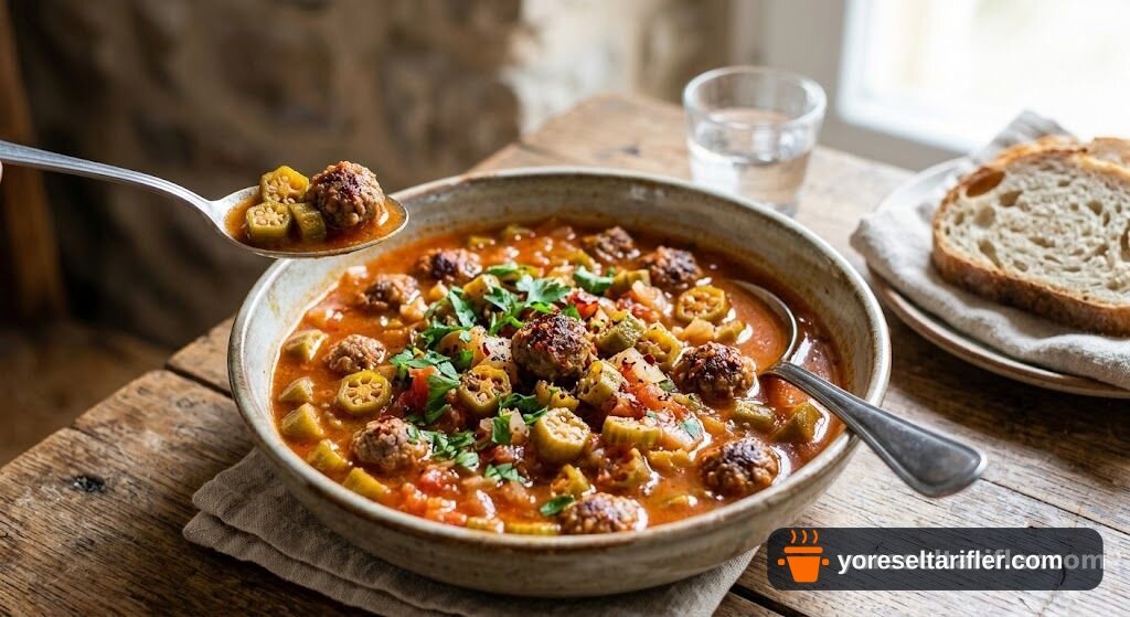 Köfteli Bamya Tarifi — Adım 1