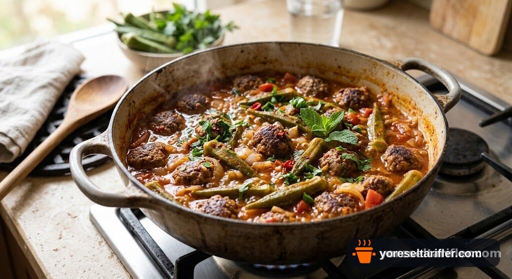 Köfteli Bamya Tarifi — Adım 3