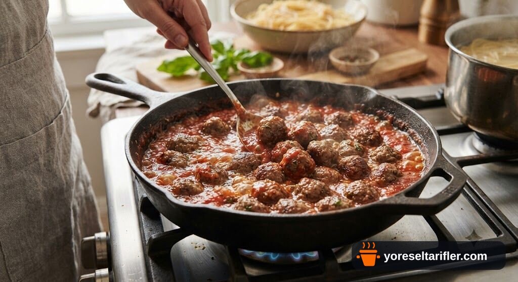Köfteli Makarna Tarifi — Adım 6