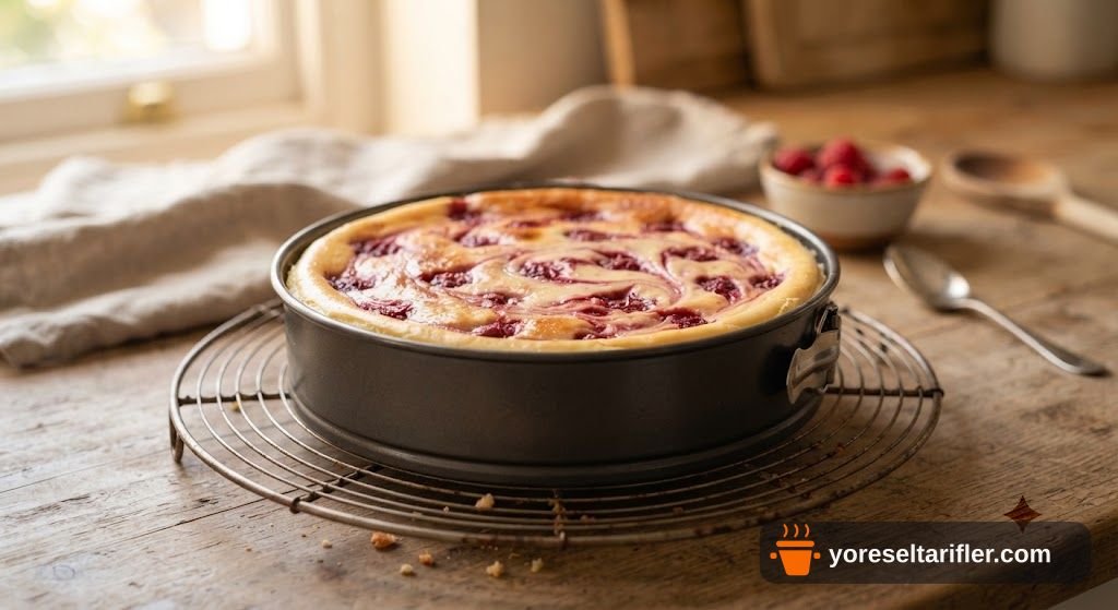Kolay Frambuazlı Cheesecake Tarifi — Adım 15