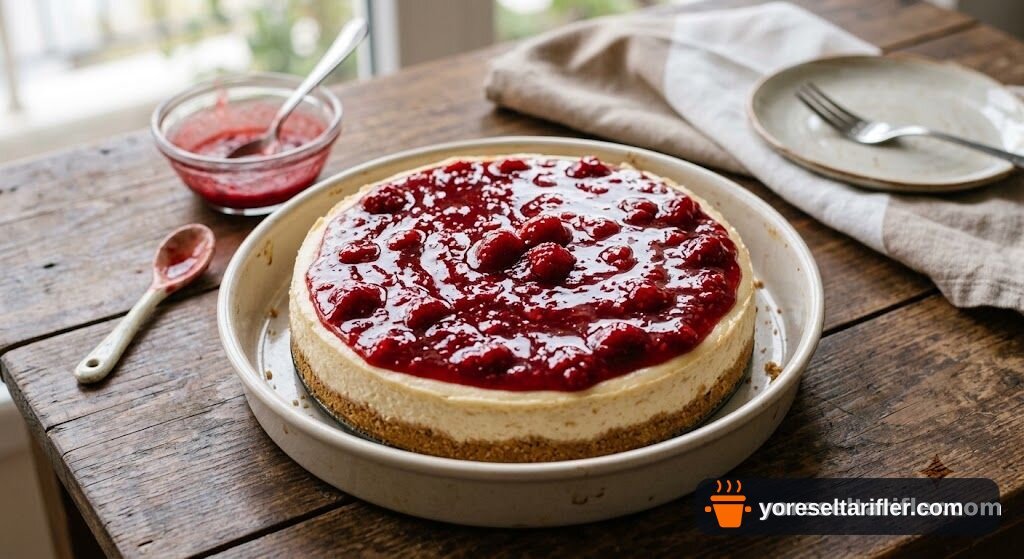Kolay Frambuazlı Cheesecake Tarifi — Adım 18
