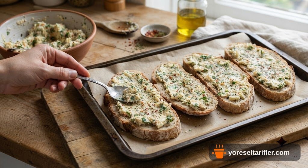 Kolay Peynirli Ekmek Dilimleri Tarifi — Adım 6