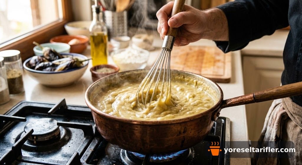 Köz Patlıcanlı Beğendili Köfte Tarifi — Adım 3