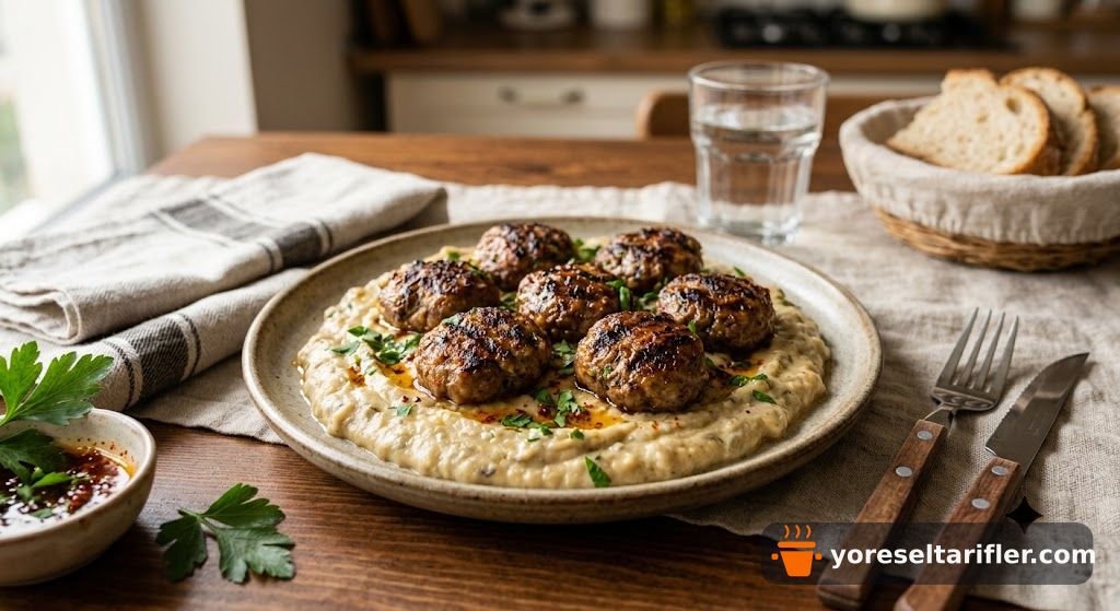 Köz Patlıcanlı Beğendili Köfte Tarifi — Adım 5