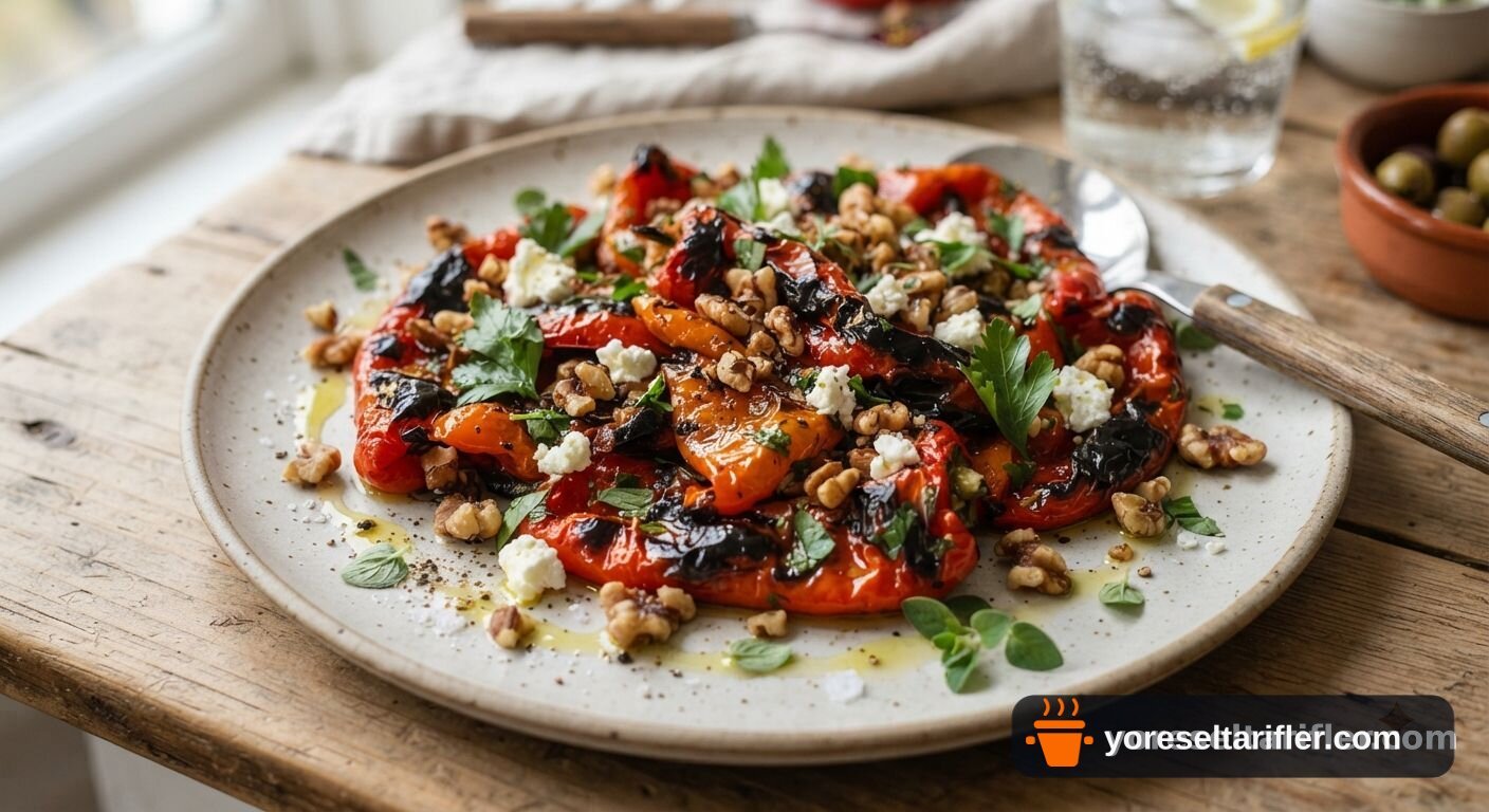 Köz Patlıcanlı Erişte Salatası Tarifi — Adım 8