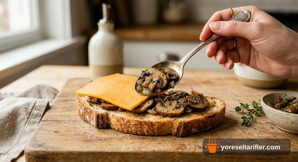 Köz Patlıcanlı Mantarlı Bruschetta Tarifi — Adım 6