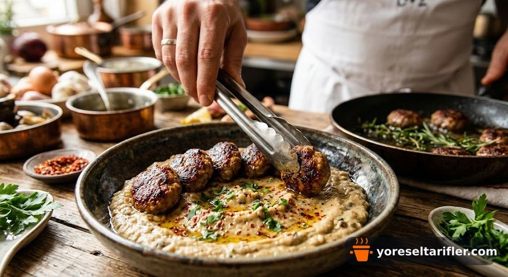 Köz Patlıcanlı Misket Köfte Tarifi — Adım 5