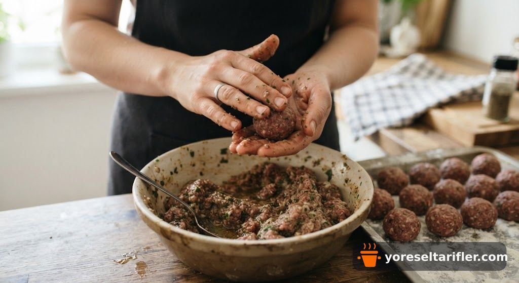 Közlenmiş Biber Soslu Köfte Tarifi — Adım 2