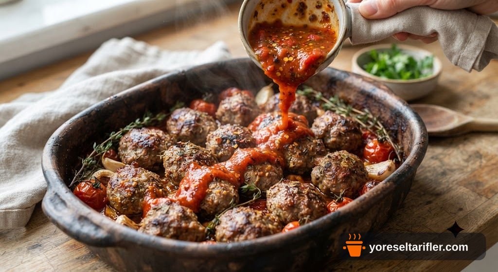 Közlenmiş Biber Soslu Köfte Tarifi — Adım 5