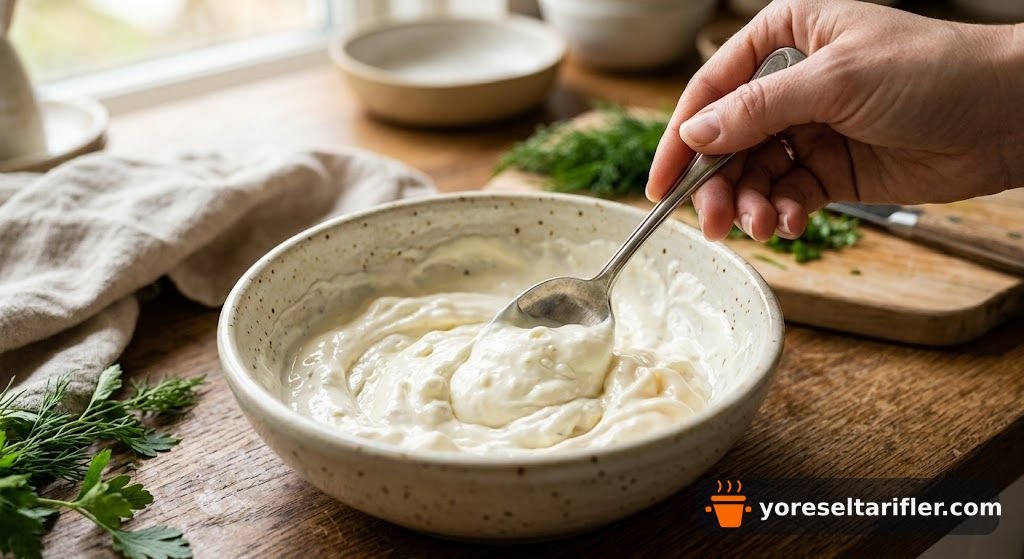 Közlenmiş Biber Yoğurtlu Mezesi Tarifi — Adım 3