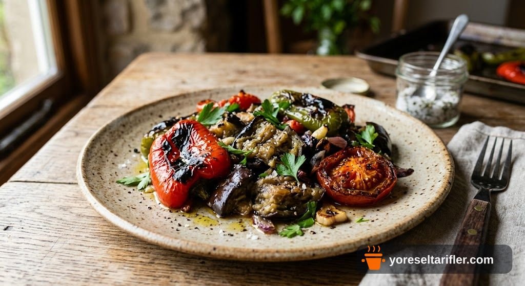 Közlenmiş Patlıcanlı Babagannuş Tarifi — Adım 1