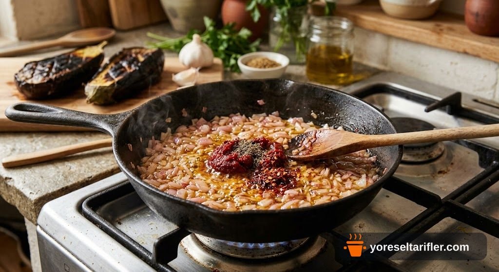 Közlenmiş Patlıcanlı Babagannuş Tarifi — Adım 2