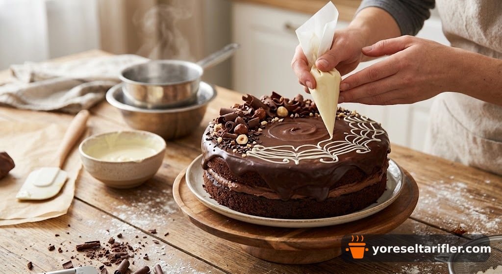 Kremalı Çikolatalı Pasta Tarifi — Adım 13