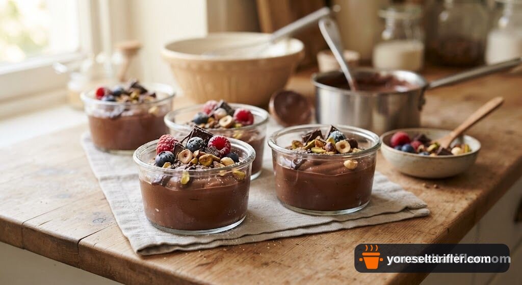 Kremalı Çikolatalı Puding Tarifi (Kolay) — Adım 3