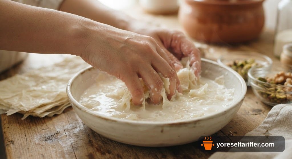 Kremalı Güllaçlı Dondurma Tarifi — Adım 3