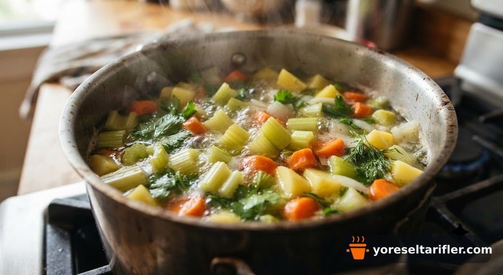Kremalı Kereviz Çorbası Tarifi — Adım 1