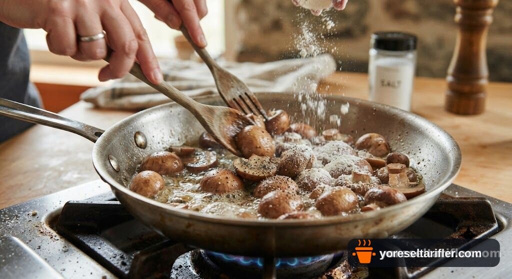 Kremalı Mantarlı Makarna Sosu Tarifi — Adım 3