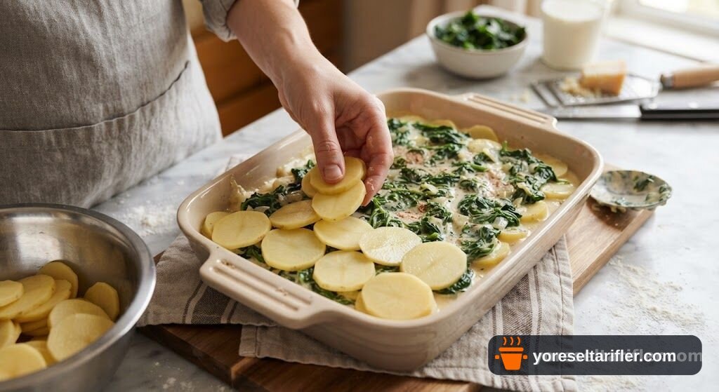 Kremalı Patatesli Ispanaklı Graten Tarifi — Adım 10