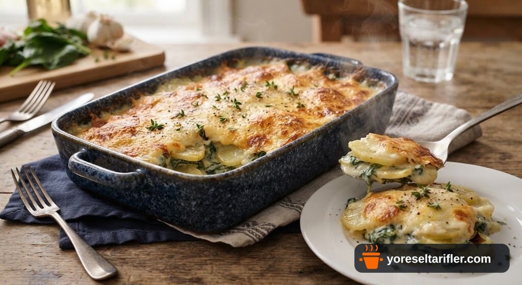 Kremalı Patatesli Ispanaklı Graten Tarifi — Adım 13