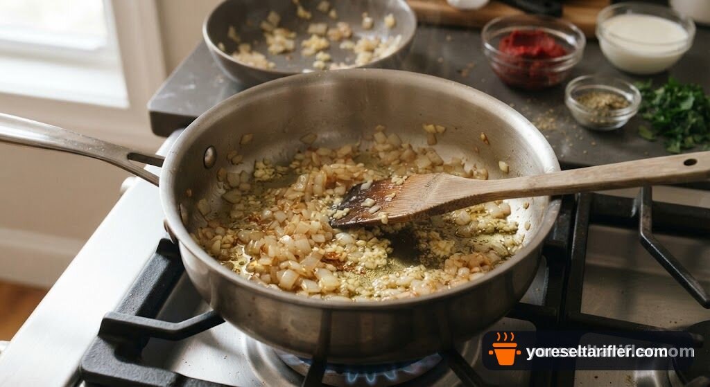 Kremalı Salçalı Makarna Tarifi — Adım 1