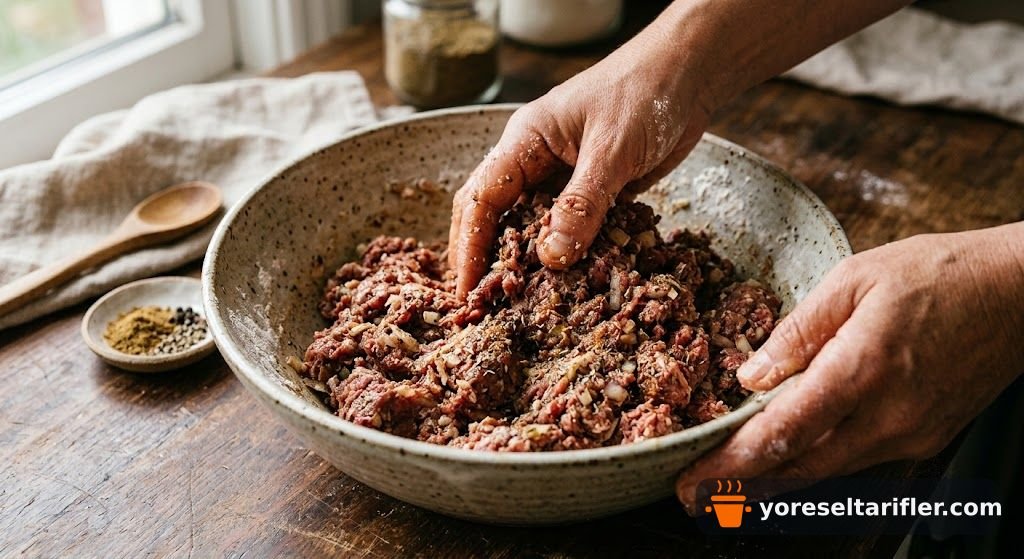 Kremalı Siyez Unlu Köfte Tarifi — Adım 1