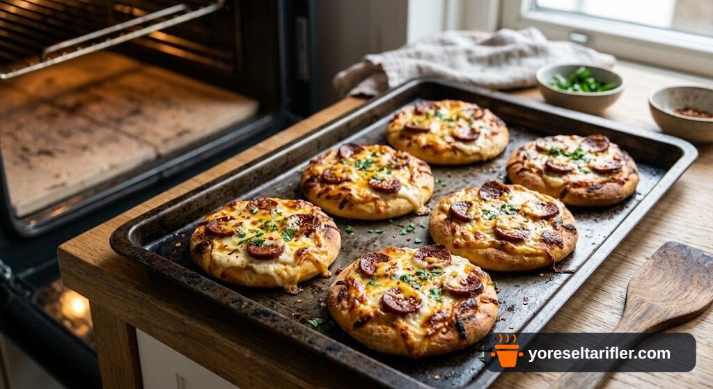 Kremalı Sucuklu Mini Pizza Tarifi — Adım 6
