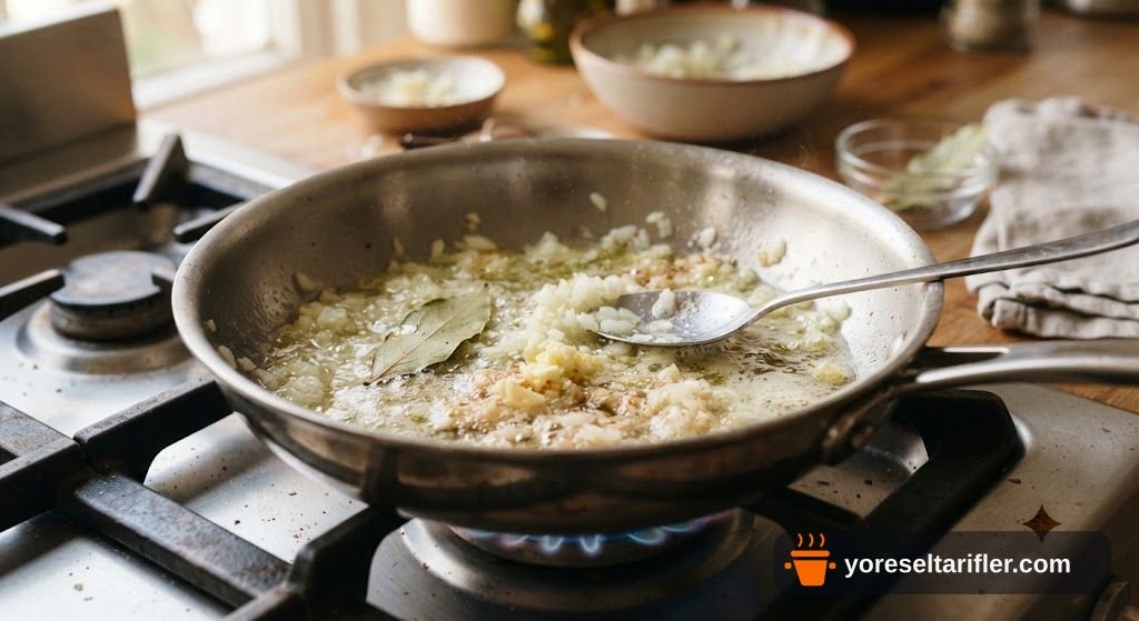 Kremamsı Karidesli Risotto Tarifi — Adım 1
