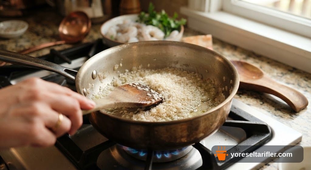 Kremamsı Karidesli Risotto Tarifi — Adım 2