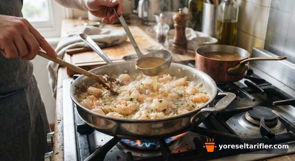 Kremamsı Karidesli Risotto Tarifi — Adım 3