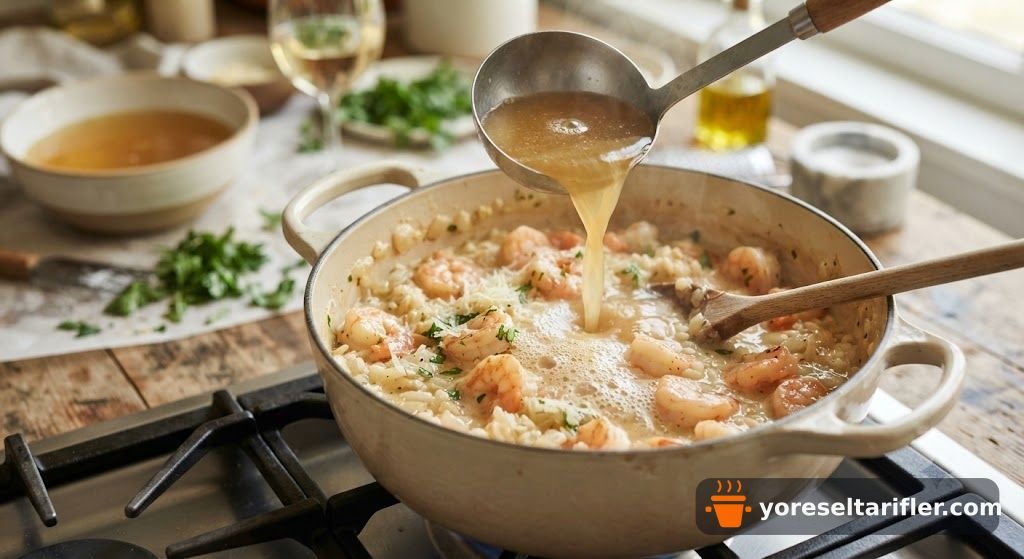 Kremamsı Karidesli Risotto Tarifi — Adım 4