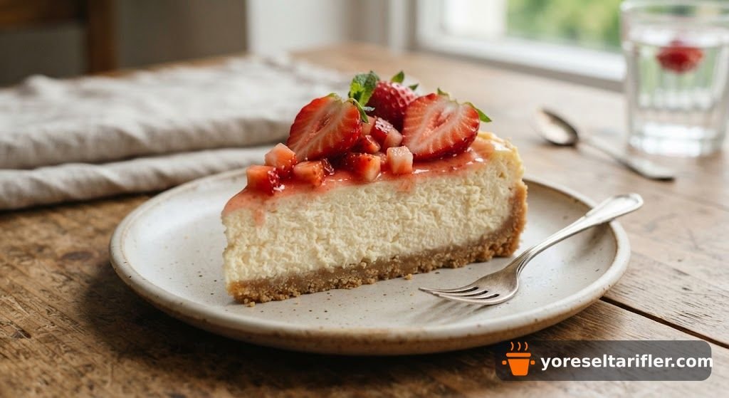 Kremasız Çilekli Labne Cheesecake Tarifi — Adım 11