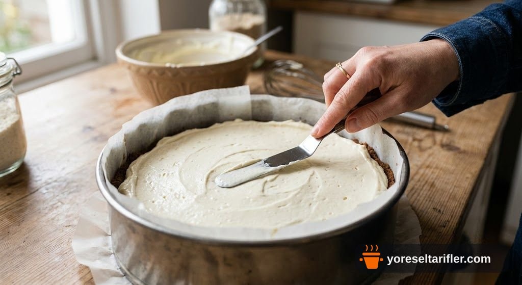 Kremasız Çilekli Labne Cheesecake Tarifi — Adım 3