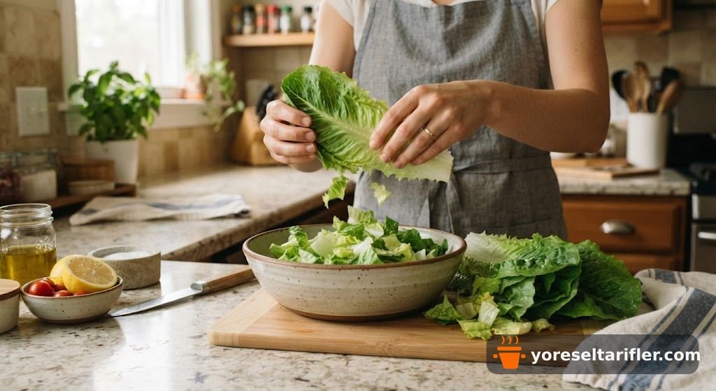 Krutonlu Ton Balığı Sezar Salatası Tarifi — Adım 2