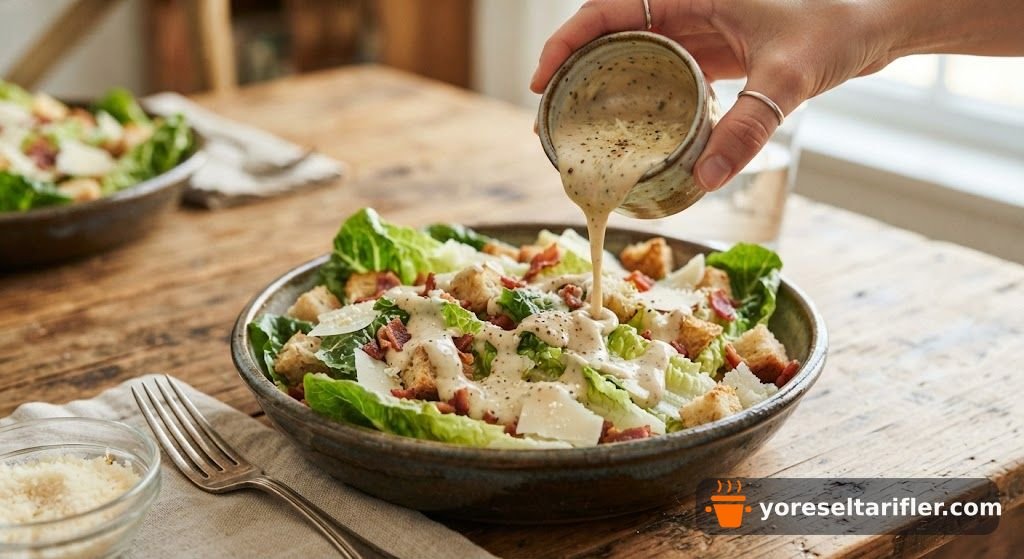 Krutonlu Ton Balığı Sezar Salatası Tarifi — Adım 4
