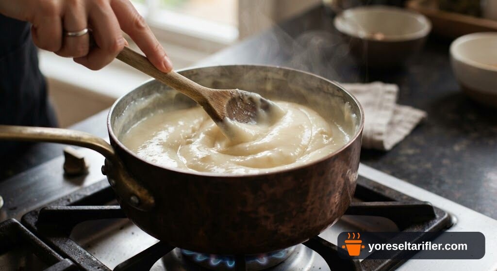 Kupta Karadut Soslu Muhallebi Tarifi — Adım 1