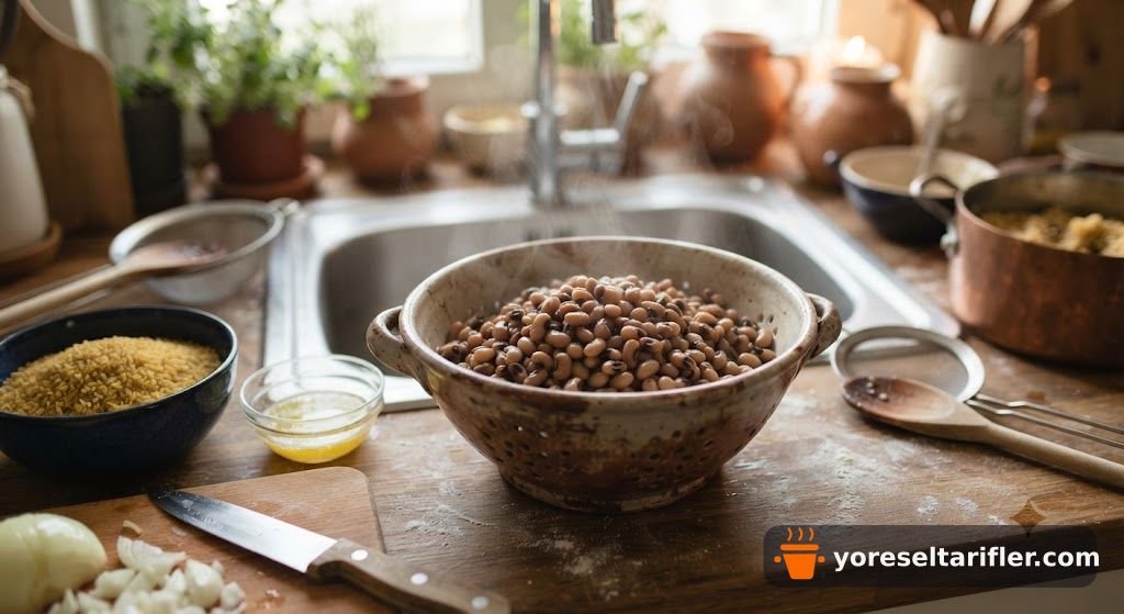 Kuru Börülceli, Tereyağlı Bulgur Pilavı Tarifi — Adım 1