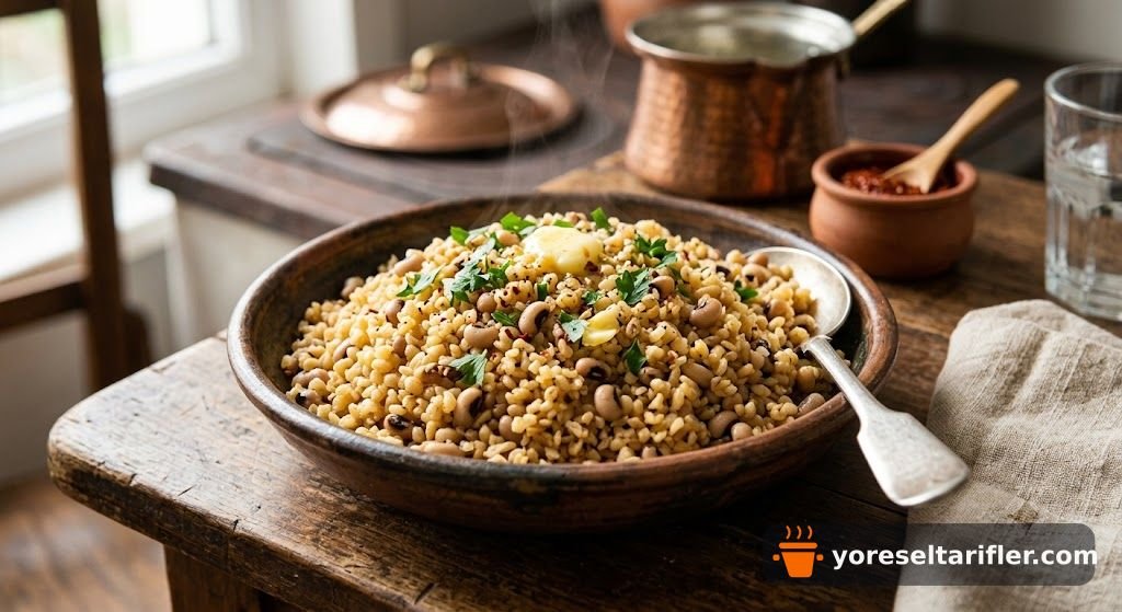 Kuru Börülceli, Tereyağlı Bulgur Pilavı Tarifi — Adım 7