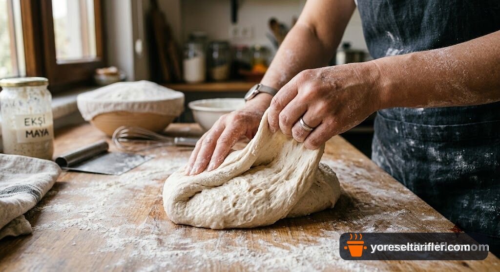 Kuru Domatesli Ekşi Mayalı Hamur Ekmek Tarifi — Adım 3