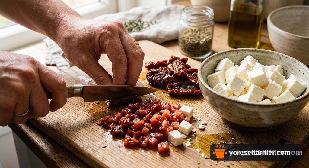 Kuru Domatesli Glutensiz Buğday Salatası Tarifi — Adım 2