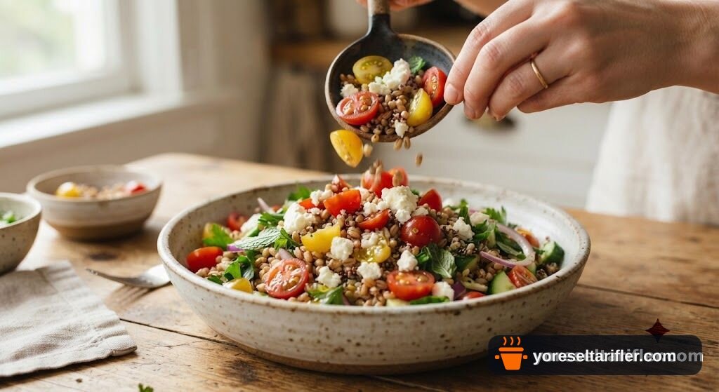 Kuru Domatesli Glutensiz Buğday Salatası Tarifi — Adım 3