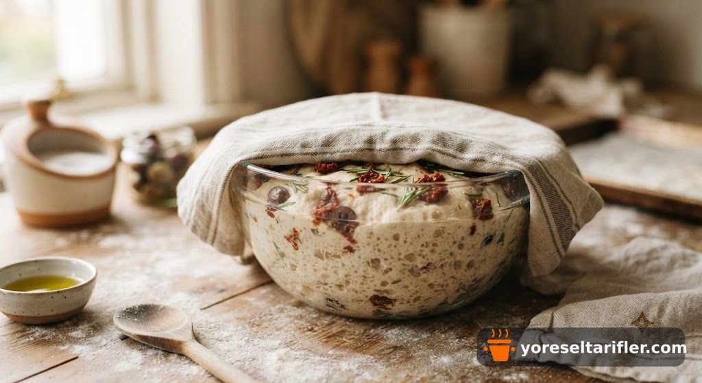 Kuru Domatesli Zeytinli Mini Ekmek Tarifi — Adım 6